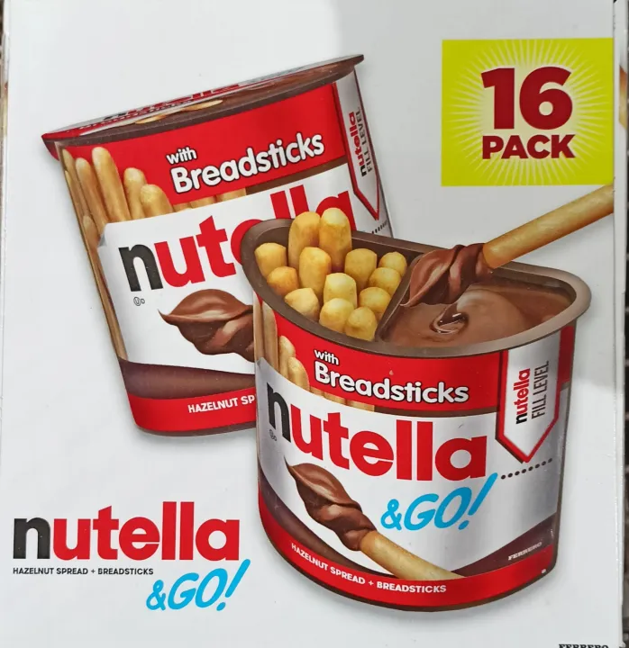 NUTELLA and GO HAZELNUT Spread with breadsticks 16packs Lazada PH