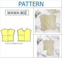 แพทเทิร์นเสื้อ ครอปทรงหลวม WAWA-B02