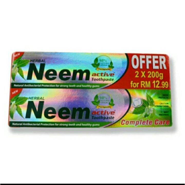 Neem Herbal Active Toothpaste 2X200g Lazada