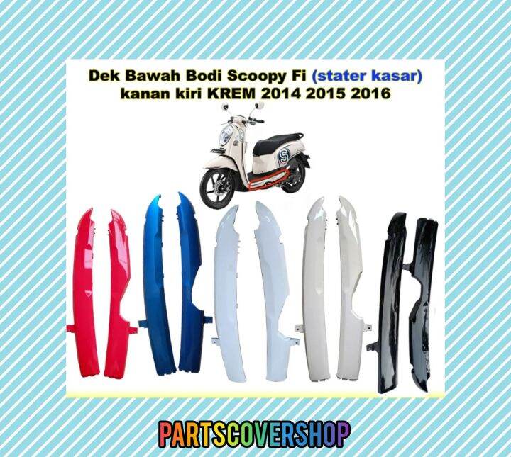 Lis Bawah Cover Dek Bawah Body Scoopy Fi Lr Biru Hitam Krem Merah Putih Lazada Indonesia