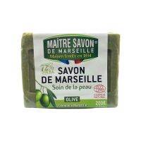 MAITRE SAVON DE MARSEILLE SOAP SAVON DE MARSEILLE SOIN DE LA PEAU OLIVE organic สบู่ล้างหน้า นํ้ามันมะกอก ออร์แกนิค 200g