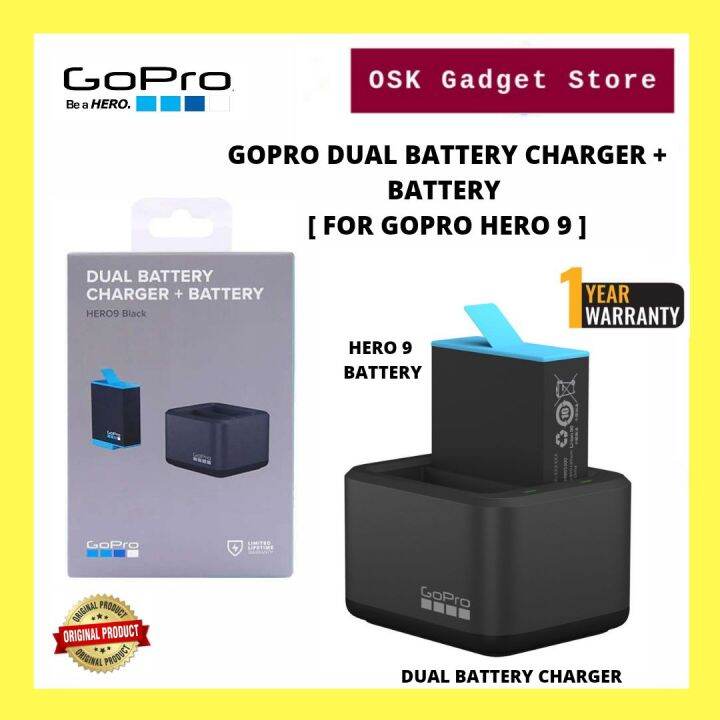 Gopro Hero 10 Hero 9 Dual Battery Charger + Gopro Hero 10 Hero 9