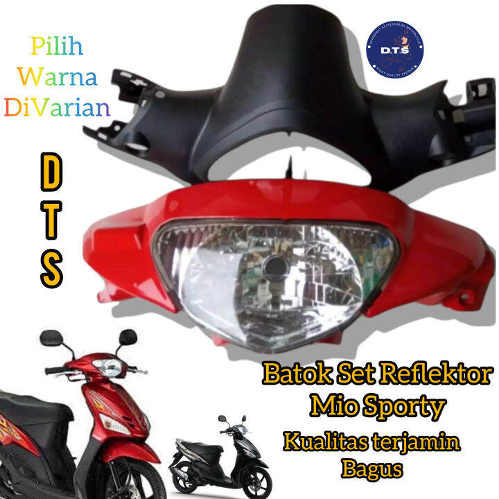 SET BATOK DEPAN BELAKANG + REFLEKTOR / SET BATOK MIO SPORTY / HEADLAM ...