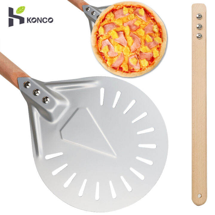 Konco Pizza Turning Peel Professional 7in/8in/9in Pizza Peel Turner Non