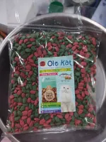 อาหารแมวแบ่งขาย โอเล่ Ole Kat เม็ดเขียว-แดง ขนาด 400g รสปลาทูน่า