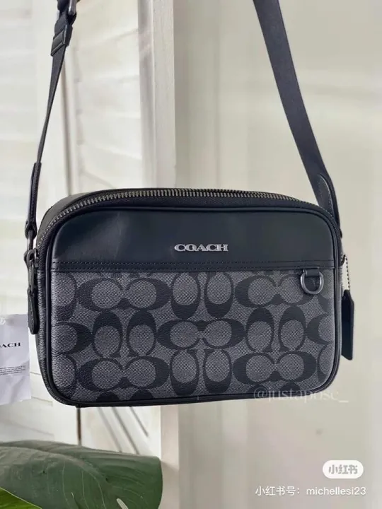 Authentic Coach Messenger Bag for Men side bag double zip crossbody bag for Men Lazada PH