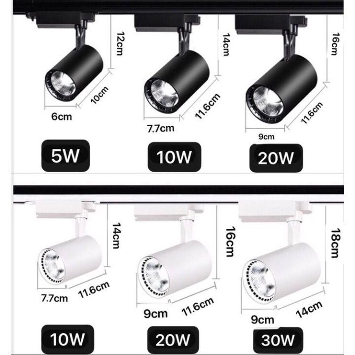 Rohstar LED COB 5W10W20W30W Super bright Track Spot Light Track Lamp ...