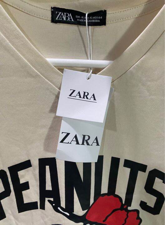 zara-เสื้อยืด-มี3-สี-รวมลาย-snoopy-ของแท้-จากoutlet