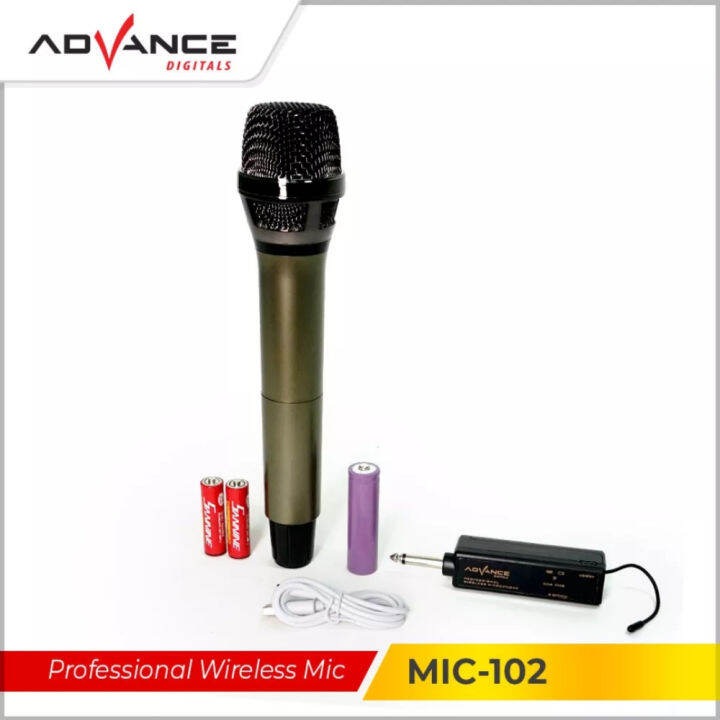 MIC WIRELESS TANPA KABEL ADVANCE 102 DAN MIC KABEL ADVANCE TYPE 884 ON