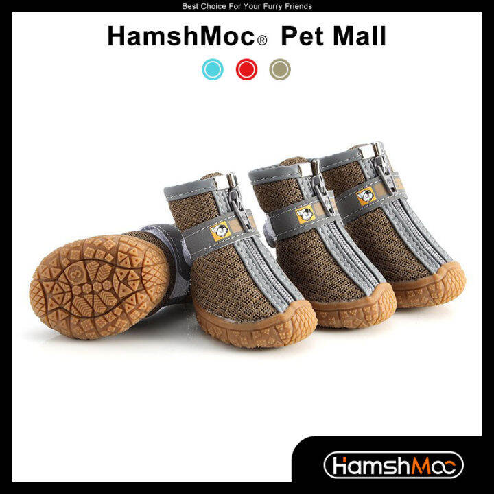 HamshMoc Dog Shoes for Shih Tzu Dog Boots Breathable Dog Booties for