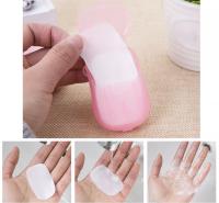 พร้อมส่ง?สบู่แผ่น? Soap paper สบู่ล้างมือแผ่นแบบพกพา น้ำหนักเบา พกพาง่าย ใช้งานสะดวก1กล่อง บรรจุ 20แผ่น