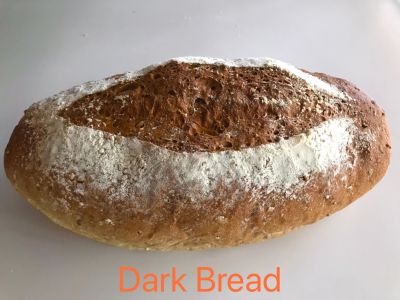 Dark Bread. 450 g. (weight before baking)European homemade bakery