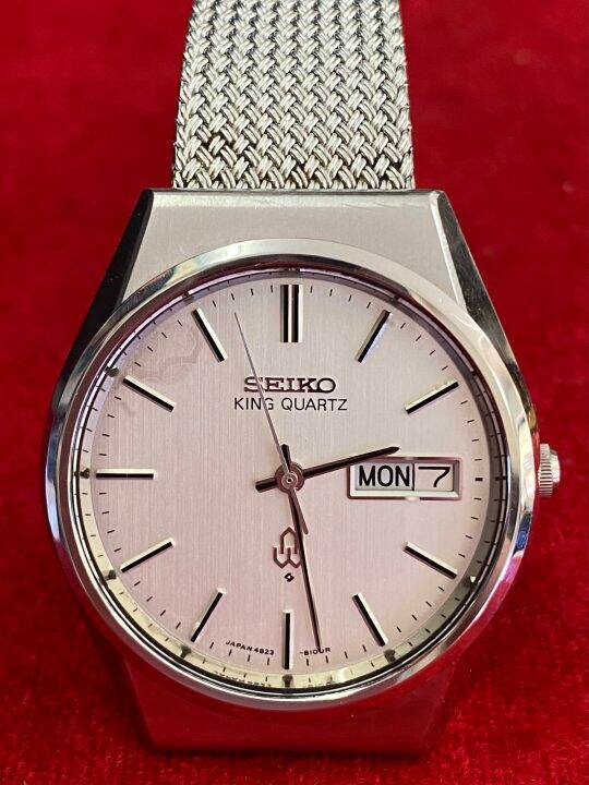 seiko-king-quartz-ตัวเรือนสแตนเลส-นาฬิกาผู้ชาย-มือสองของแท้