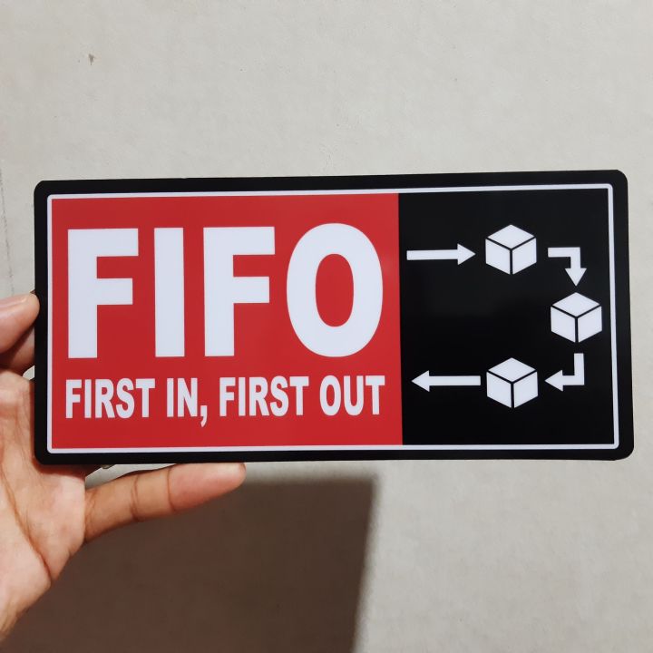 FIFO FIRST IN FIRST OUT SIGNAGE PVC TYPE WATERPROOF AND NON-FADING ...