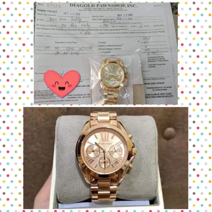 ORIGINAL ?MICHAEL KORS WATCH%✓ ✓ PAWNABLE IN SELECTED PAWNSHOP ⌚ (SELECTED  ) ✓NON