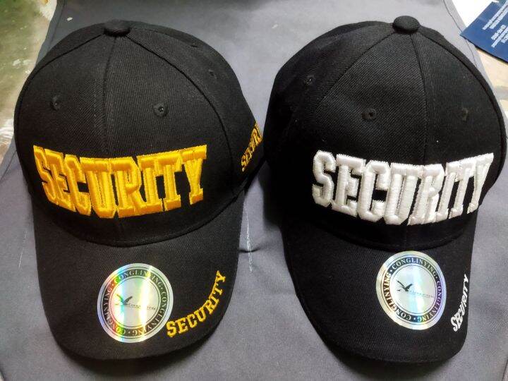 Security Cap Bull Cap Large Size Class A Adjustable Yellow And White ...