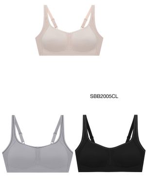 Sabina เสื้อชั้นใน Sport Bra รุ่น Sbn Sport รหัส SBB2005 สีดำ เนื้ออ่อน เทาอ่อน