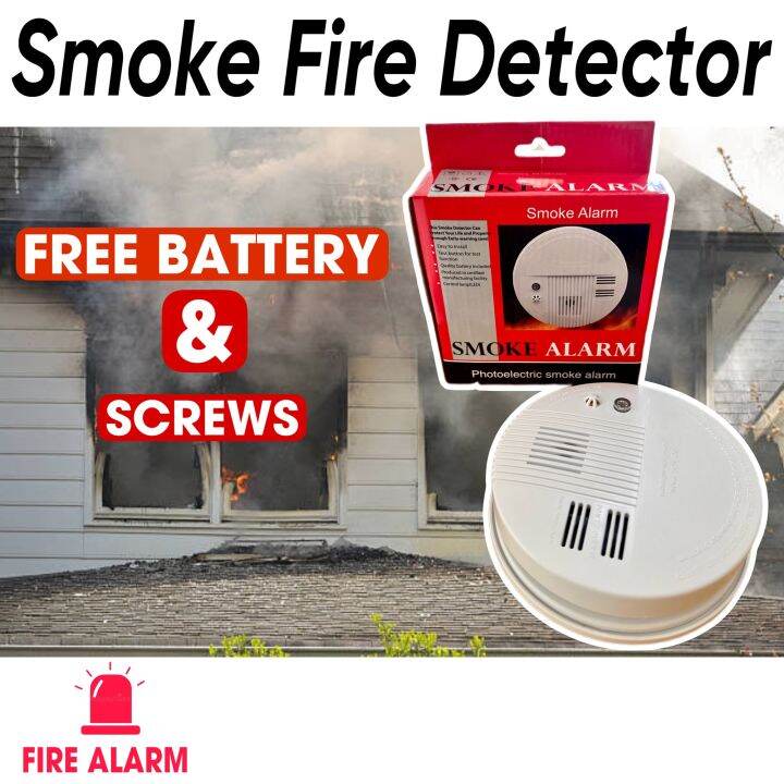 Smoke Detector ( Battery Operated ) Lazada PH