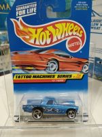 รถเหล็ก รถฮอทวีล 1998 Hot Wheels 57 T-Bird #685 Tattoo Machines Series 1/4