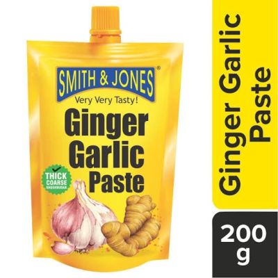 Smith &amp; Jones 200 Gm Ginger Garlic Paste, Packaging Type: Packets