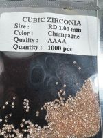 CZ  DIAMOND AMERICA พลอย เพชร อเมริกา สีแชมเปญ ทรงกลม 1.00 มม (1000 เม็ด) SUPER AAAA CHAMPANGE LAB AMERICAN DIAMOND CZ ROUND SHAPE 1.00 MM (1000PCS)