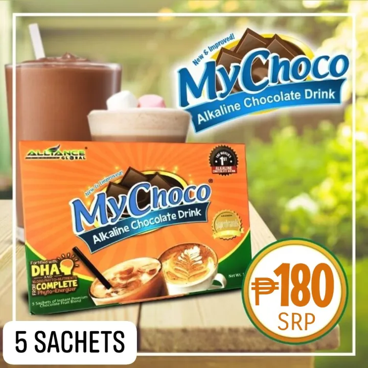 MY CHOCO Alkaline Chocolate Drink Fortified with DHA 5 Sachets Lazada PH