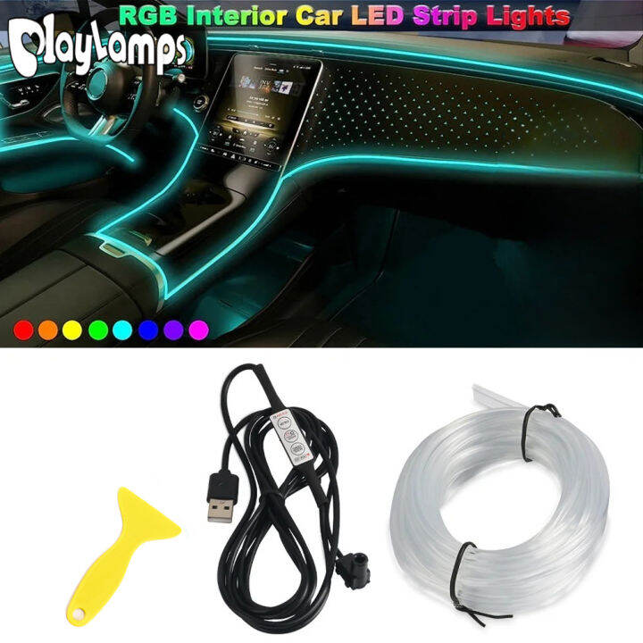 1/2/3/4/5M RGB Led Strip Car Interior Neon Decorations Atmosphere