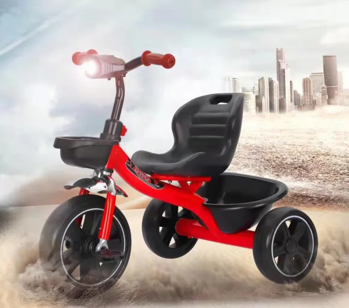 JHK Children's three wheeled simple pedal bicycle ride on kiddies