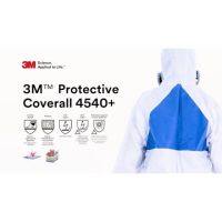 ชุดPPE ชุดพีพีอี ชุดป้องกันสารเคมี ฝุ่นละออง (PPE SAFETY) 3M รุ่น 4540+  ขนาด XL ชุดกันฝุ่น สารพิษ