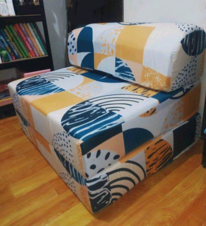 3 Fold Sofa Bed Cover /REPLACEMENT AND PROTECTION COVER/FULL COVER WITH ZIPPER/FOAM NOT INCLUDED