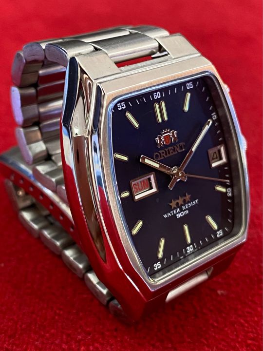 orient-water-resist-50m-automatic-ตัวเรือนสแตนเลส-นาฬิกาผู้ชาย-มือสองของแท้