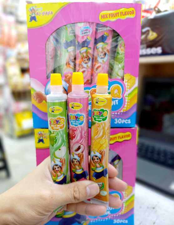 (30pieces) Alibaba Jelly Fruit Drink Fruity Flavours Halal Ready Stock