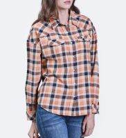 Wrangler เสื้อเชิ้ตแขนยาว ผู้หญิง (ของแท้100%ชอปไทย)รุ่น WR W062F204 สีส้ม BOYFRIEND FIT นุ่มใส่สบาย