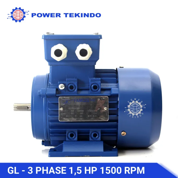 Famoze Pro Dinamo 3 Phase 1.5 HP 1500 RPM Tipe GL 1.5 PK Elektro Motor ...