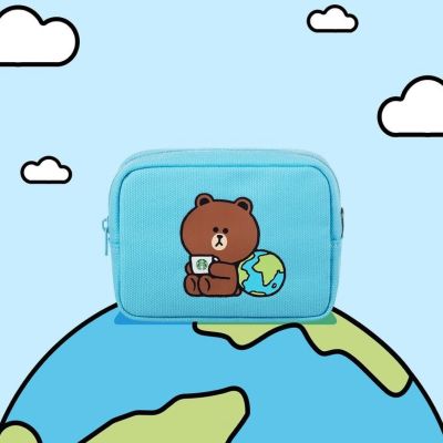 🧸Starbucks Brown Earth Day Pouch แท้💯