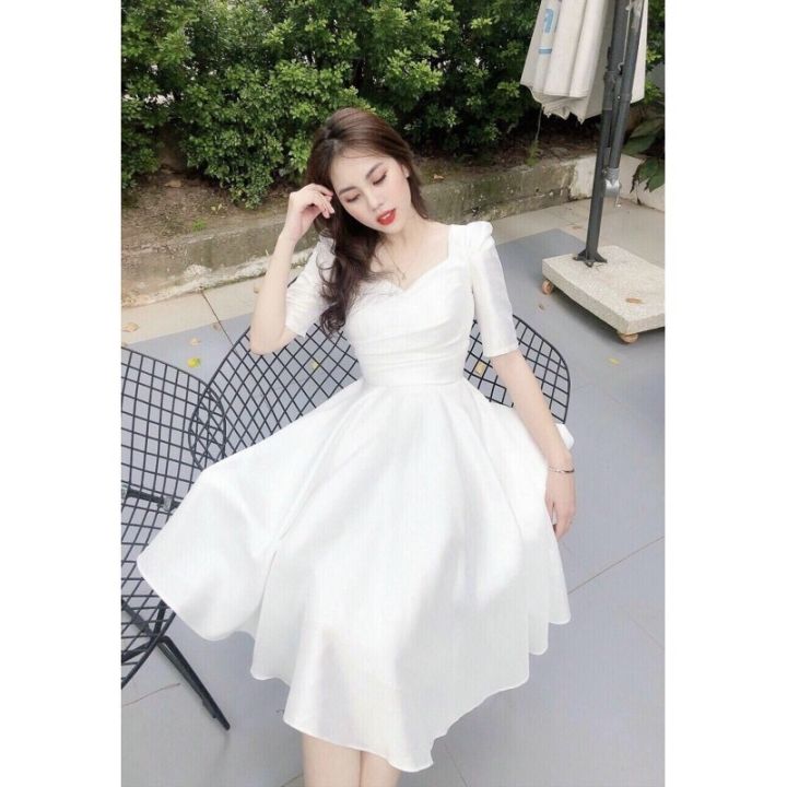 VÁY DẠ HỘI ML014  TRẮNG  Thanh An Dress
