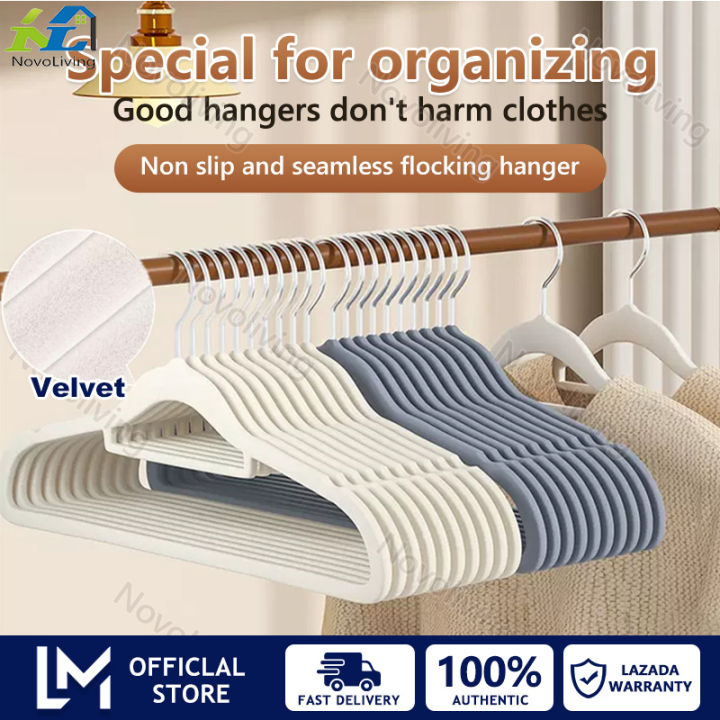 Premium Velvet Skirt Hangers (20 Pack) Non Slip Velvet Pants