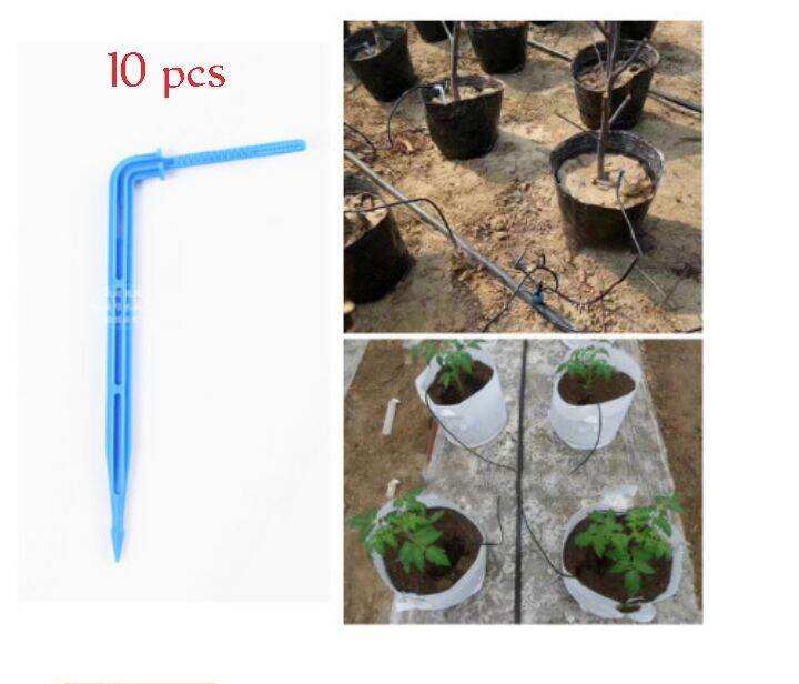 Stik drip Stick Dripper Irigasi Fertigasi Bengkok Biru isi 10pcs