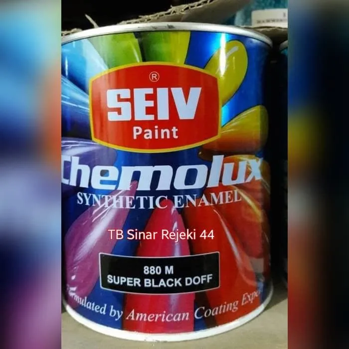 Cat Kayu dan Besi Seiv Hitam Doff super balck white doff super wahite 1