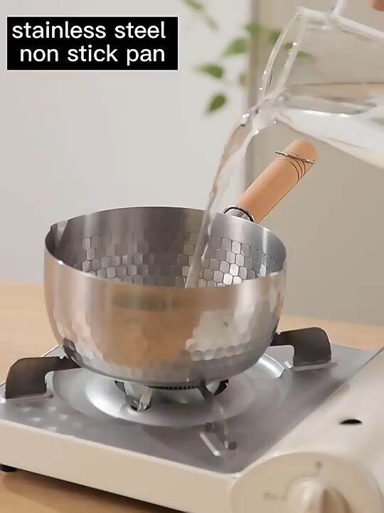 20cm Stainless Steel Yukihira Pan, Traditional Japanese Yukihira