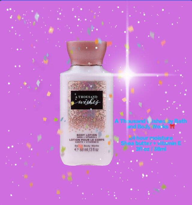 A Thousand Wishes Body Lotion Bath and Body Works mini travel size 3 fl