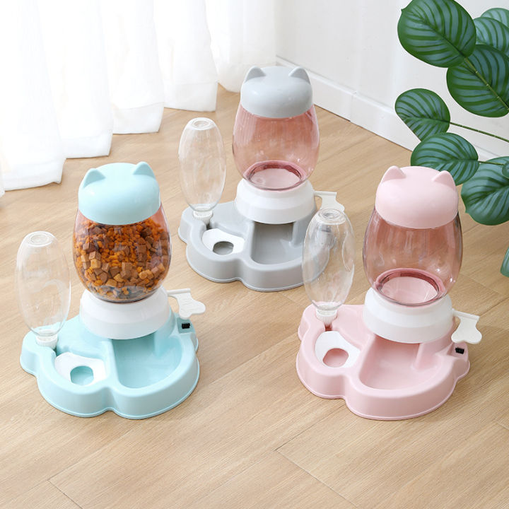 【freshcoor】Pet Bowl Automatic Feeder 2.2L 528ML Mangkuk Kucing Bekas ...