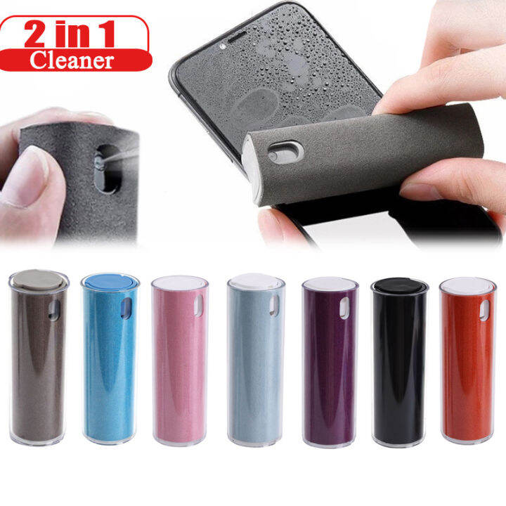 2in1 Universal Microfiber Screen Cleaner Spray Bottle Set Mobile Phone