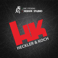 สติกเกอร์ติดตัวรถ4โลโก้ทหารที่มีชื่อเสียงของบริษัท HK เยอรมันสติกเกอร์ติดรถสติกเกอร์สะท้อนแสงกันน้ำ