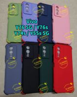 Y76 ✨พร้​อมส่งใน??✨เคสTPUนิ่มสีพื้นปุ่มสี For Vivo Y76 5G / Y76 / Y76s / Y74s