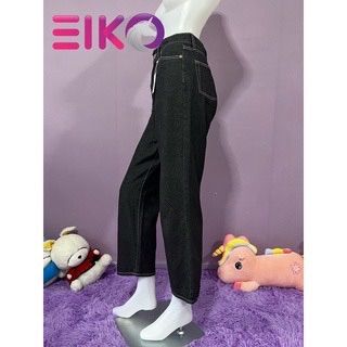 eiko111-กางเกงยีนส์สีดำมือ2-สภาพใหม่ไม่มีตำหนิ-ยีนส์นำเข้าจากญี่ปุ่น-เอว-30-ผ้านิ่มใส่สบาย