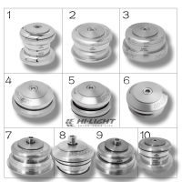 ล้อเรือ Hi-light ชุดชามโลหะผสมไททาเนียม44/55/41.2/34/55/49.7/52.1mm ถนนเสือภูเขา