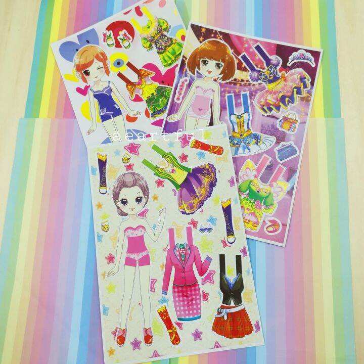 Paper Doll Comel Nostalgia KanakKanak 90an Mainan Anak Patung Nostalgia Mainan Kad Tukar