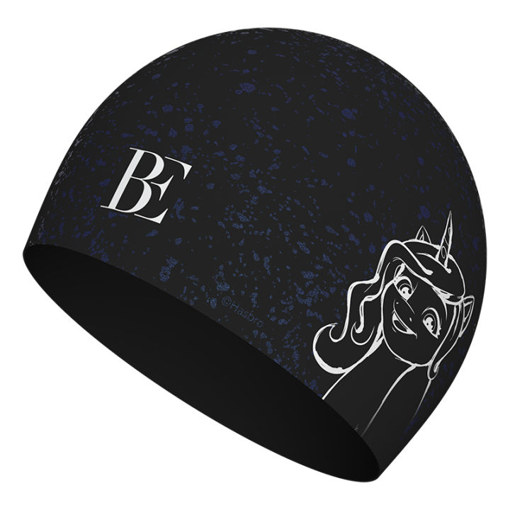 be-หมวกว่ายน้ำซิลิโคนลายพิมพ์ลายริ้วอ่อนกันหลุดสินค้าใหม่2023