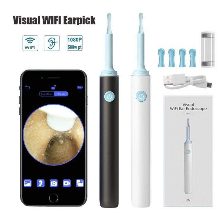 WIFI Visual Ear Pick Otoscope Luminous Ear Cleaner Endoscopy HD Otoscope Camera Wireless Ear